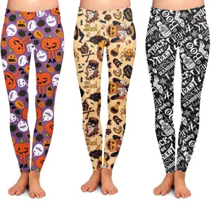 3-Pack: Women's Halloween Special Premium Wicked Cool Leggings