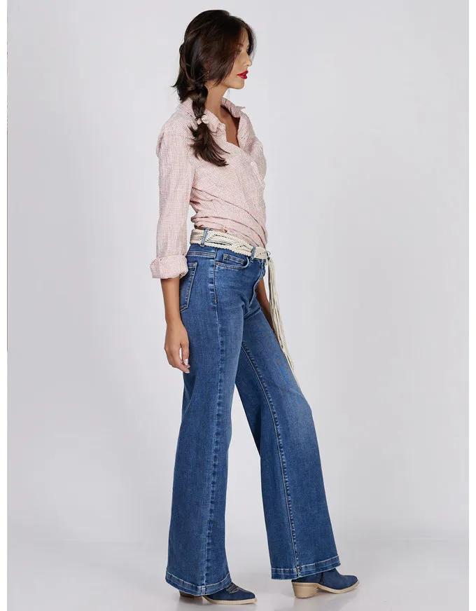 Ada Vintage Blue Denim Flares