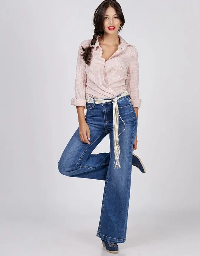 Ada Vintage Blue Denim Flares