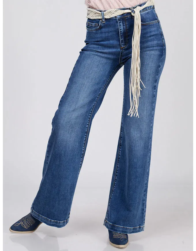 Ada Vintage Blue Denim Flares