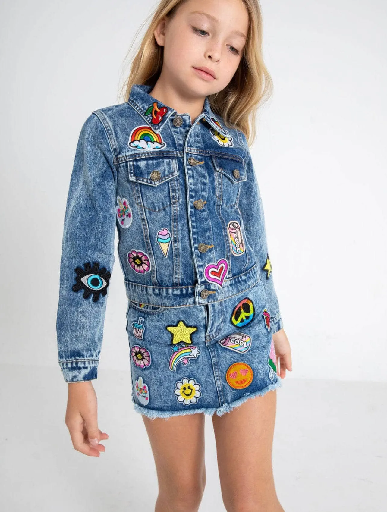 All About The Patch Crop Denim Jacket