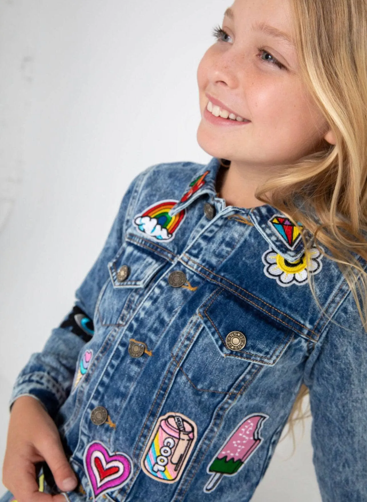 All About The Patch Crop Denim Jacket