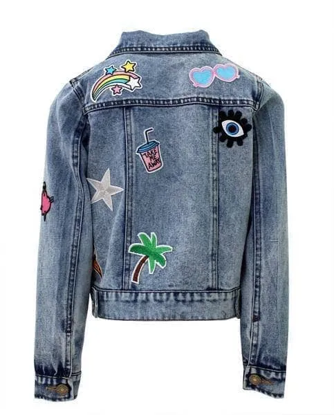 All About The Patch Crop Denim Jacket