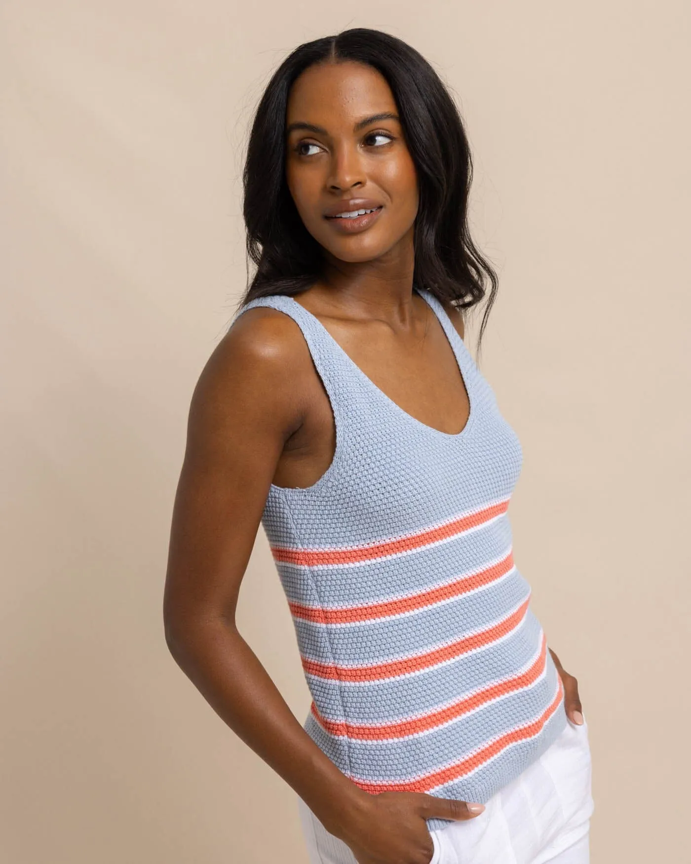 Alli Striped Sweater Tank