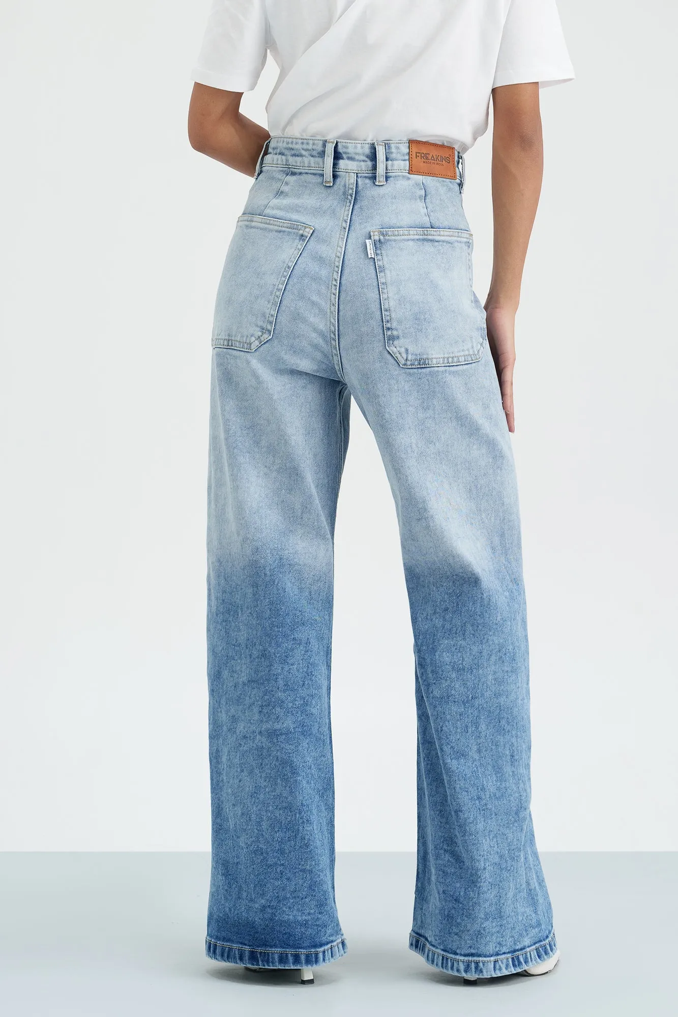 Blue Ombre Odyssey Retro Flare Stretch Jeans