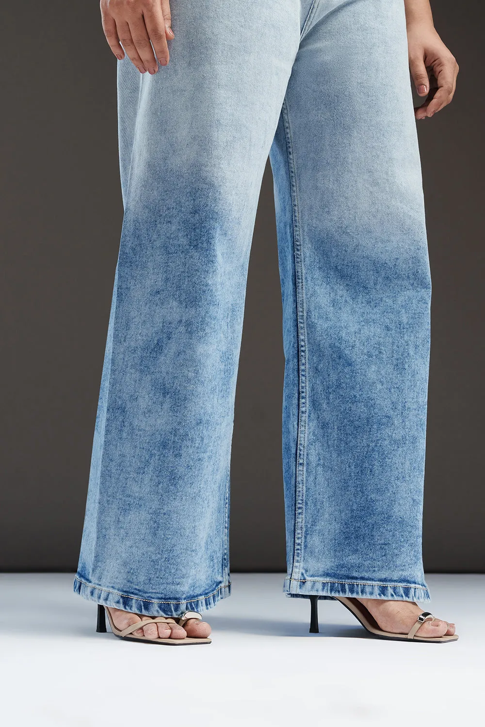 Bluemarine Curve Retro Flare Stretch Jeans