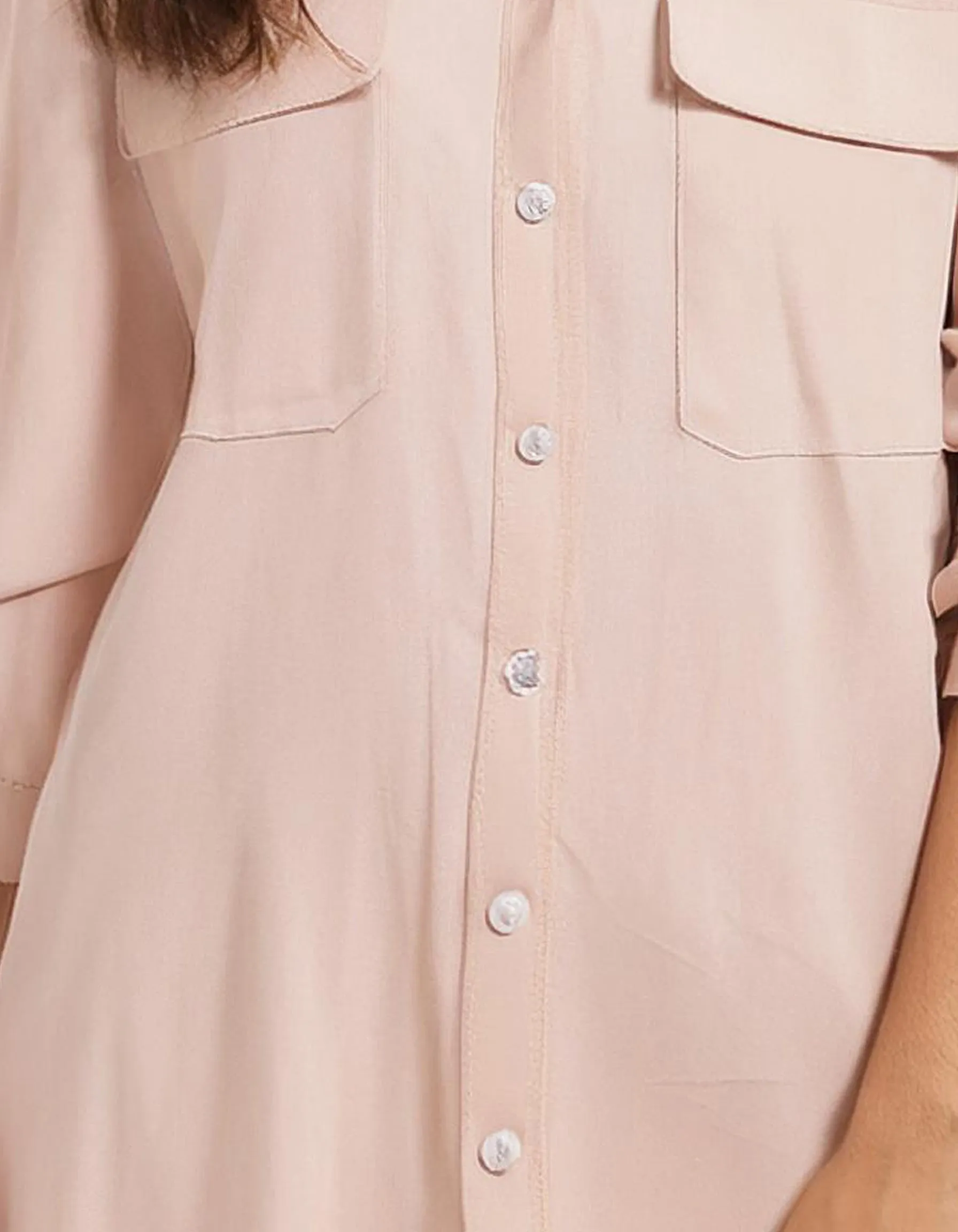 Blush Pink Shirt Dress