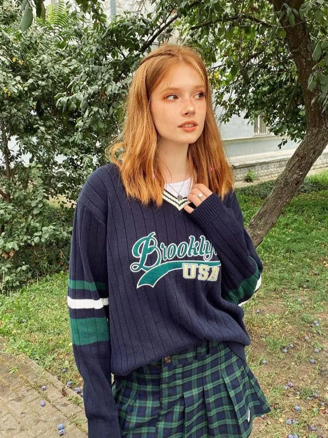 Brooklyn Varsity Knit Sweater