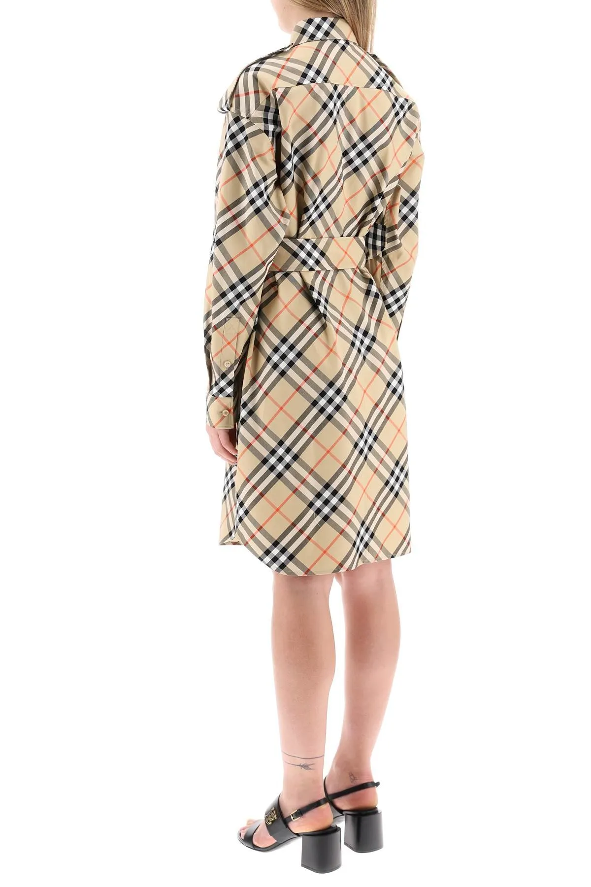 Burberry Ered Cotton Chemisier Dress