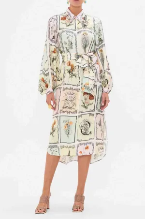 Camilla - Long Live Letterpress High Low Midi Shirt Dress