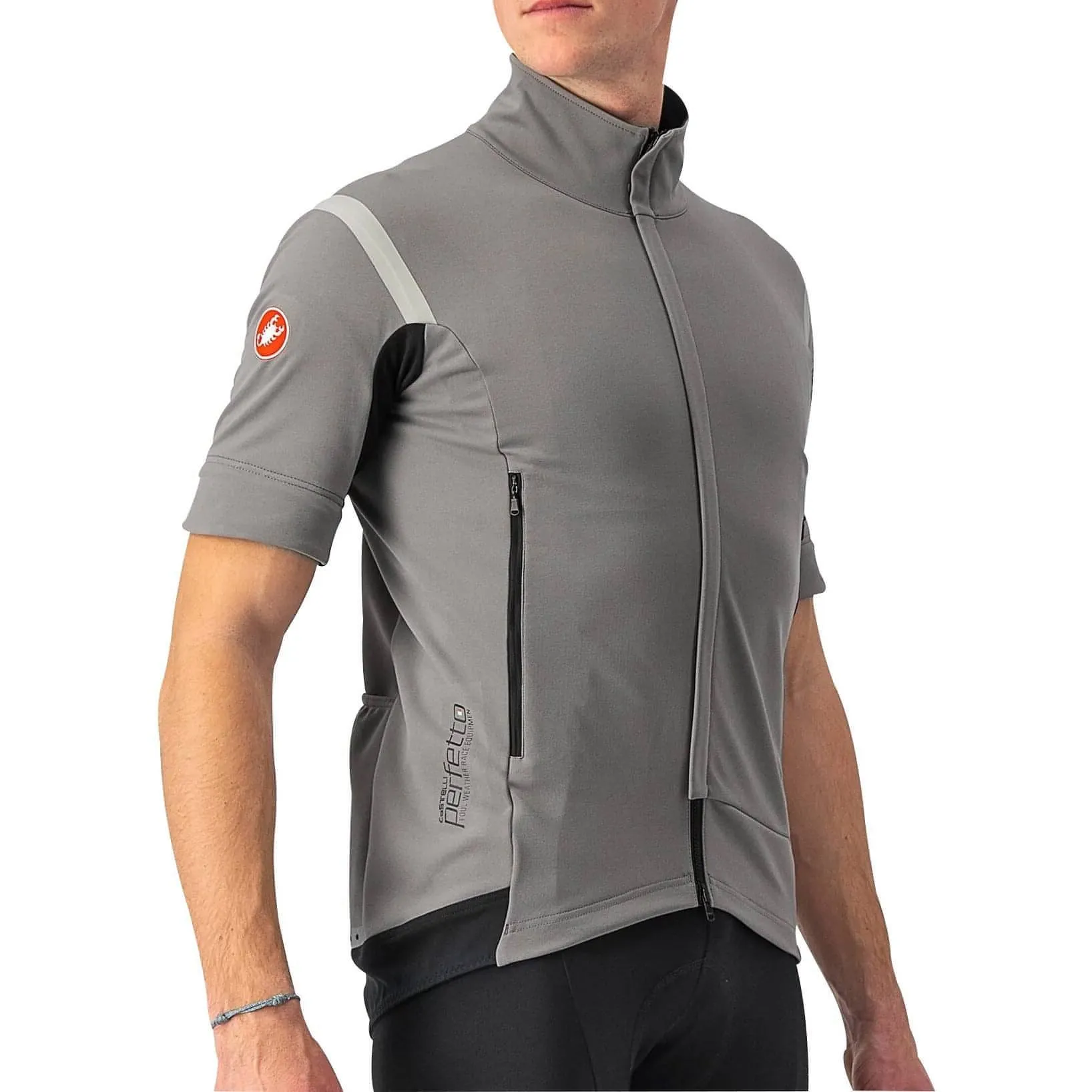 Castelli Perfetto Ros 2 Convertible Mens Cycling Jacket - Grey