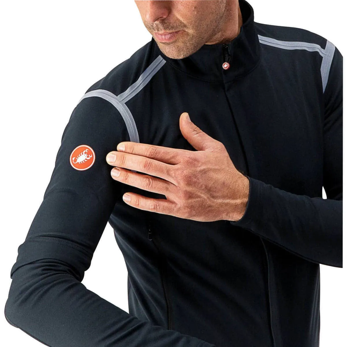 Castelli Perfetto Ros Convertible Mens Cycling Jacket - Black