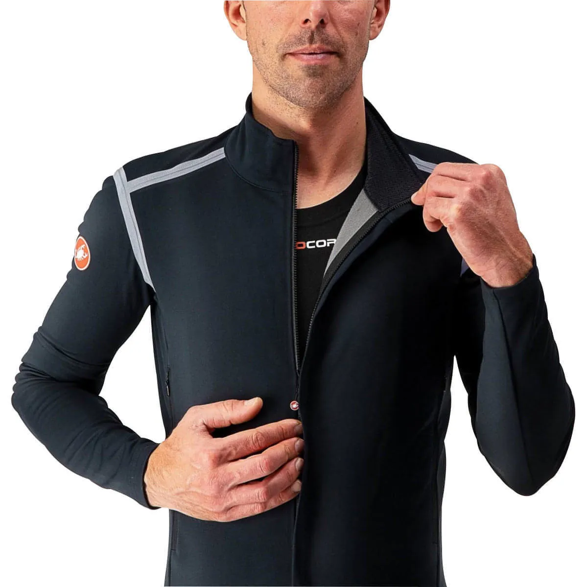 Castelli Perfetto Ros Convertible Mens Cycling Jacket - Black