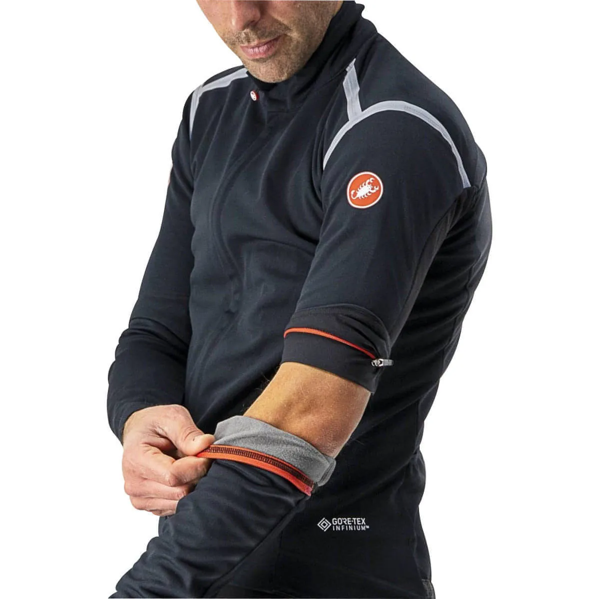 Castelli Perfetto Ros Convertible Mens Cycling Jacket - Black