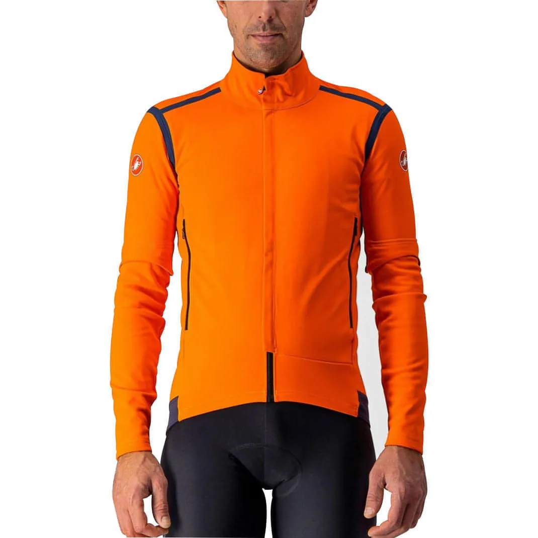 Castelli Perfetto Ros Convertible Mens Cycling Jacket - Orange