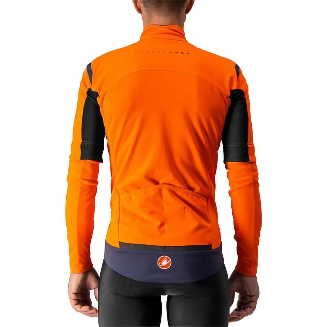 Castelli Perfetto Ros Convertible Mens Cycling Jacket - Orange