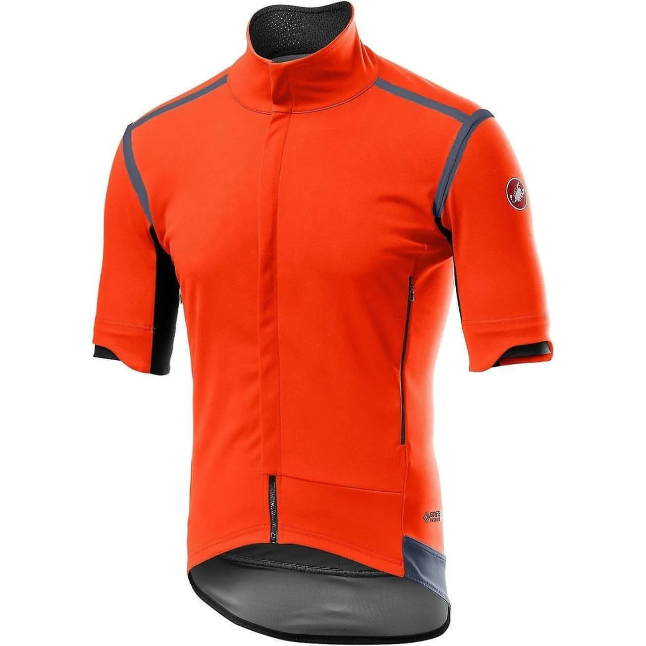 Castelli Perfetto Ros Convertible Mens Cycling Jacket - Orange