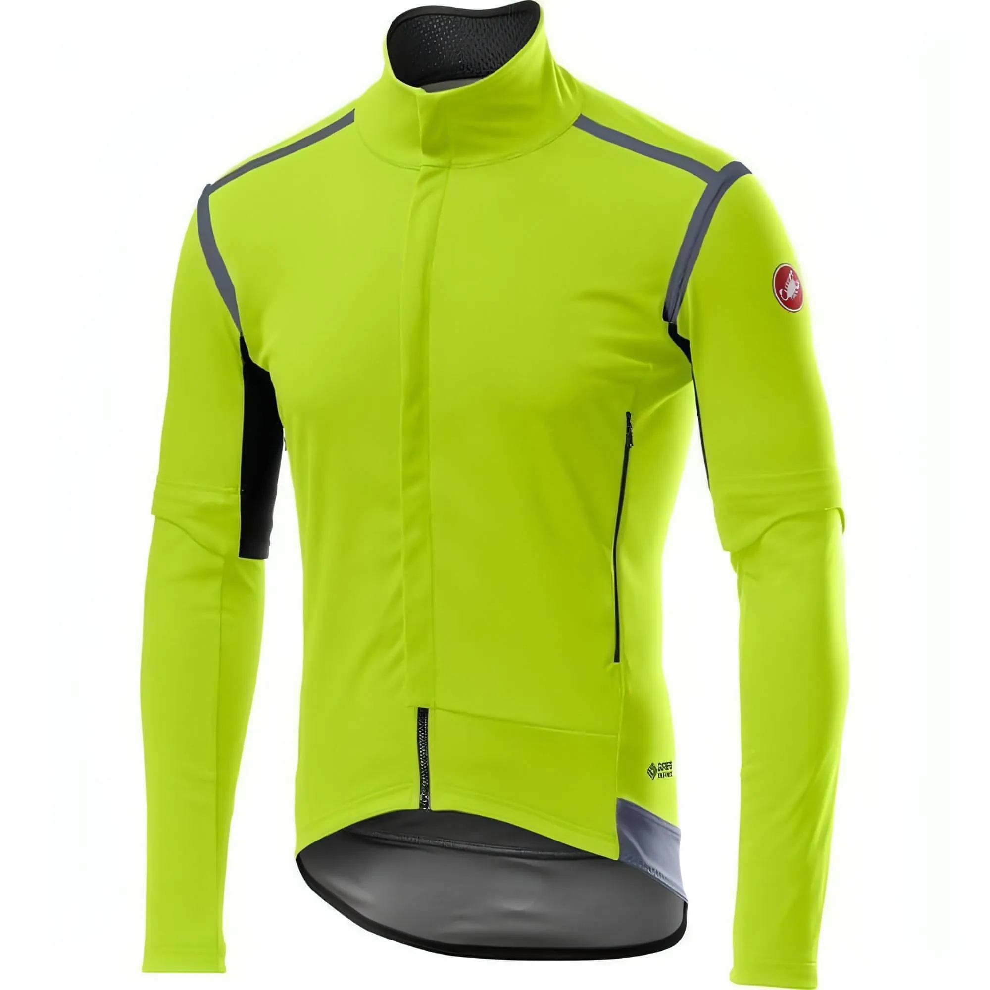 Castelli Perfetto Ros Convertible Mens Cycling Jacket - Yellow