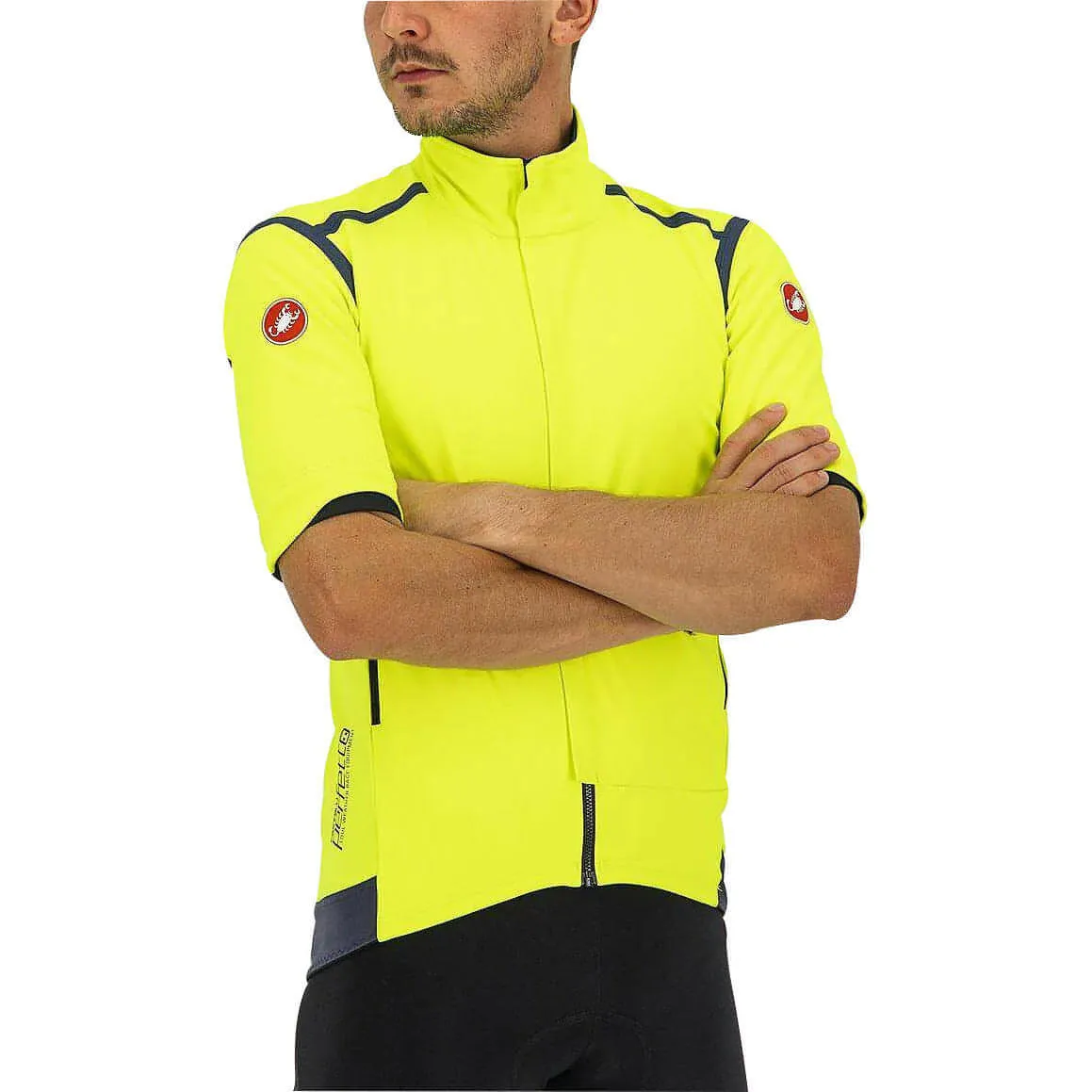 Castelli Perfetto Ros Convertible Mens Cycling Jacket - Yellow