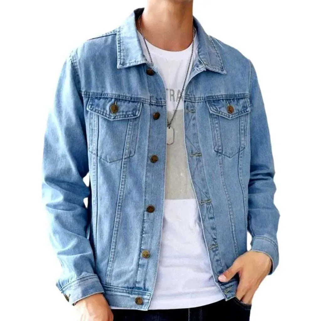 Casual trucker men's denim jacket