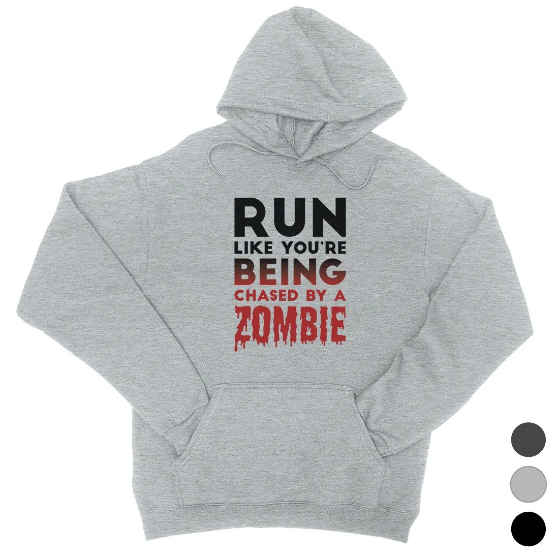 Chased By Zombie Unisex Pullover Hoodie Creepy Cool Wonderful Gift