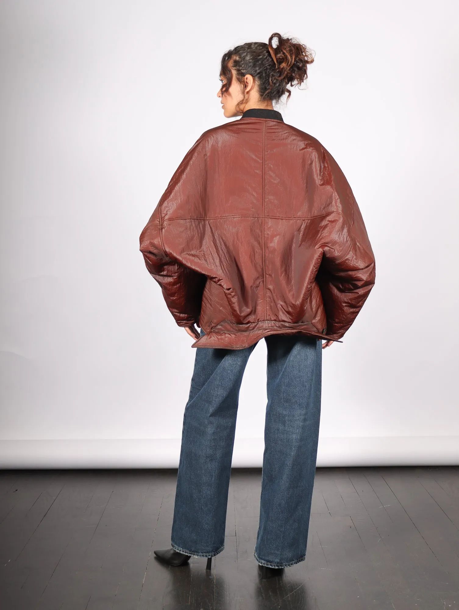 Convertible Jacket in Dark Burgundy by Dawei