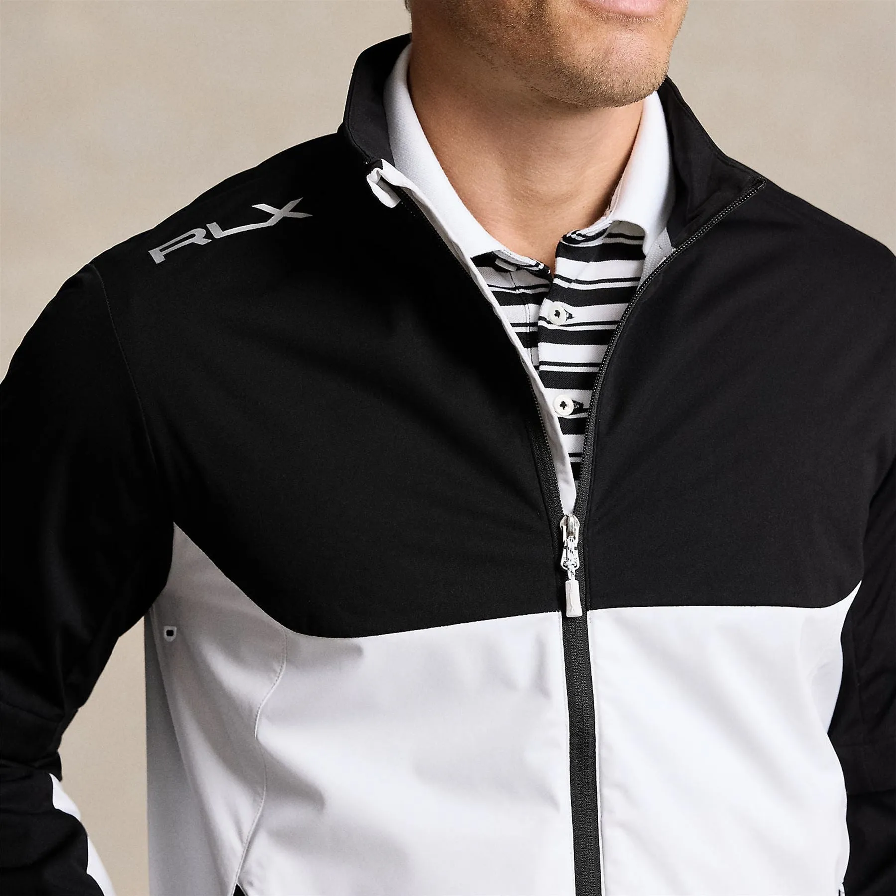 Convertible Water-Repellent Jacket Polo Black Multi - SS24