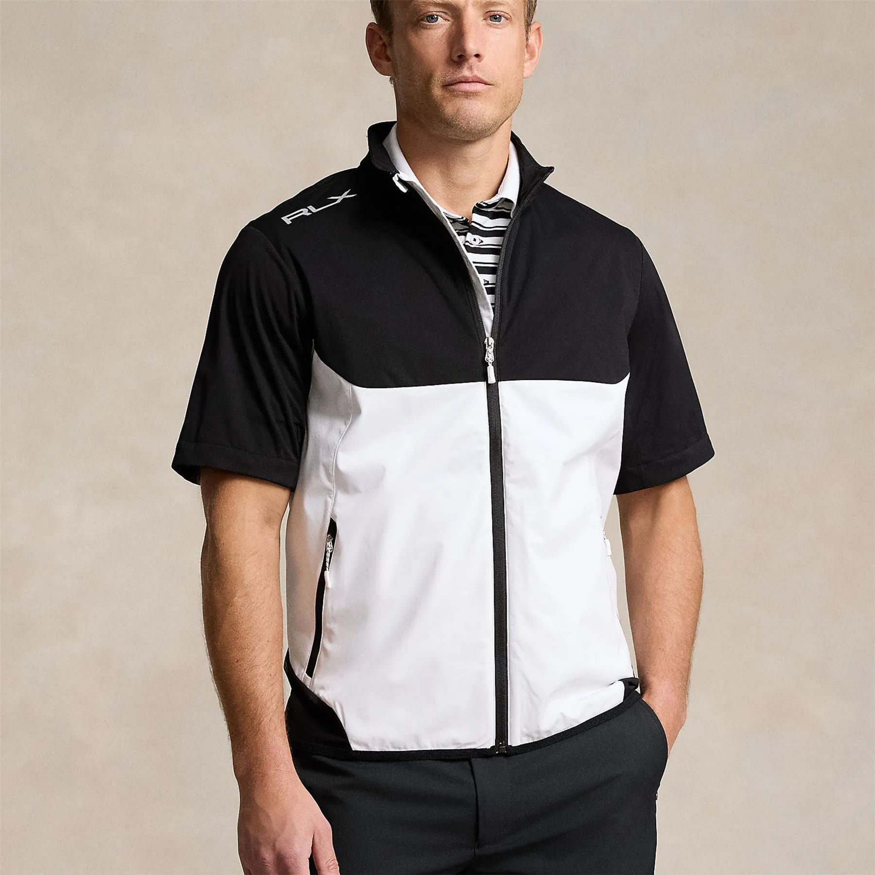 Convertible Water-Repellent Jacket Polo Black Multi - SS24