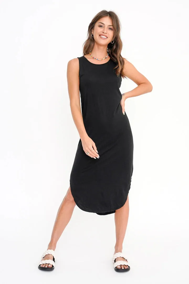 Cool and Clean Open Back Tank Dress