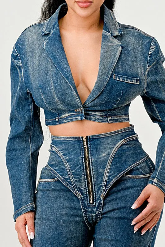 Cool Chick Denim Pant Set