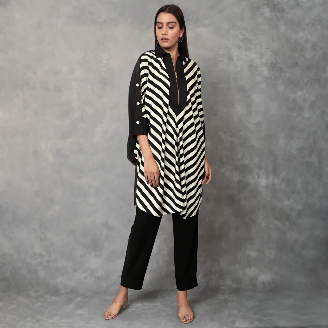 Diagonal Striped Kaftan