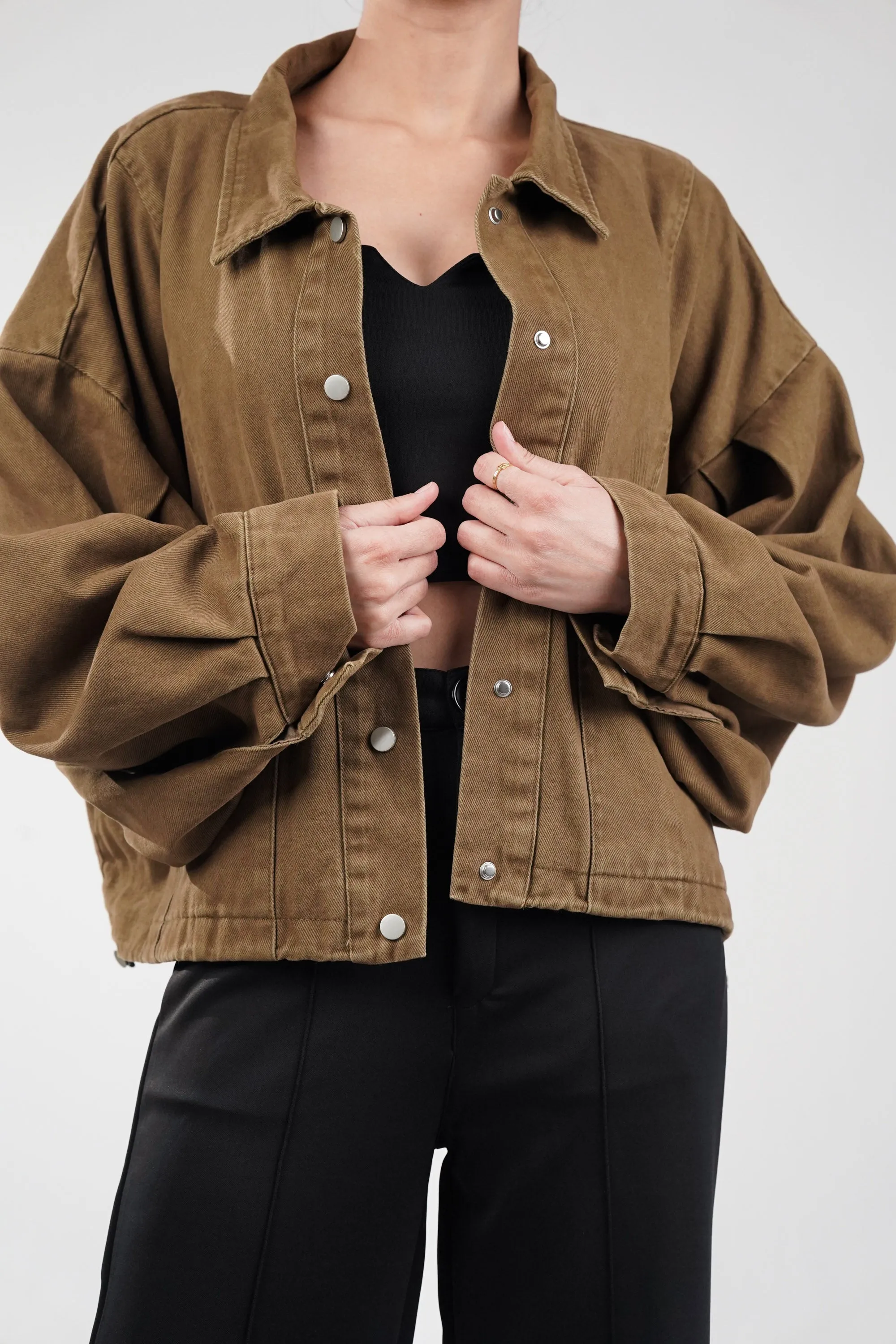 Downtown Oversized Crop Jacket