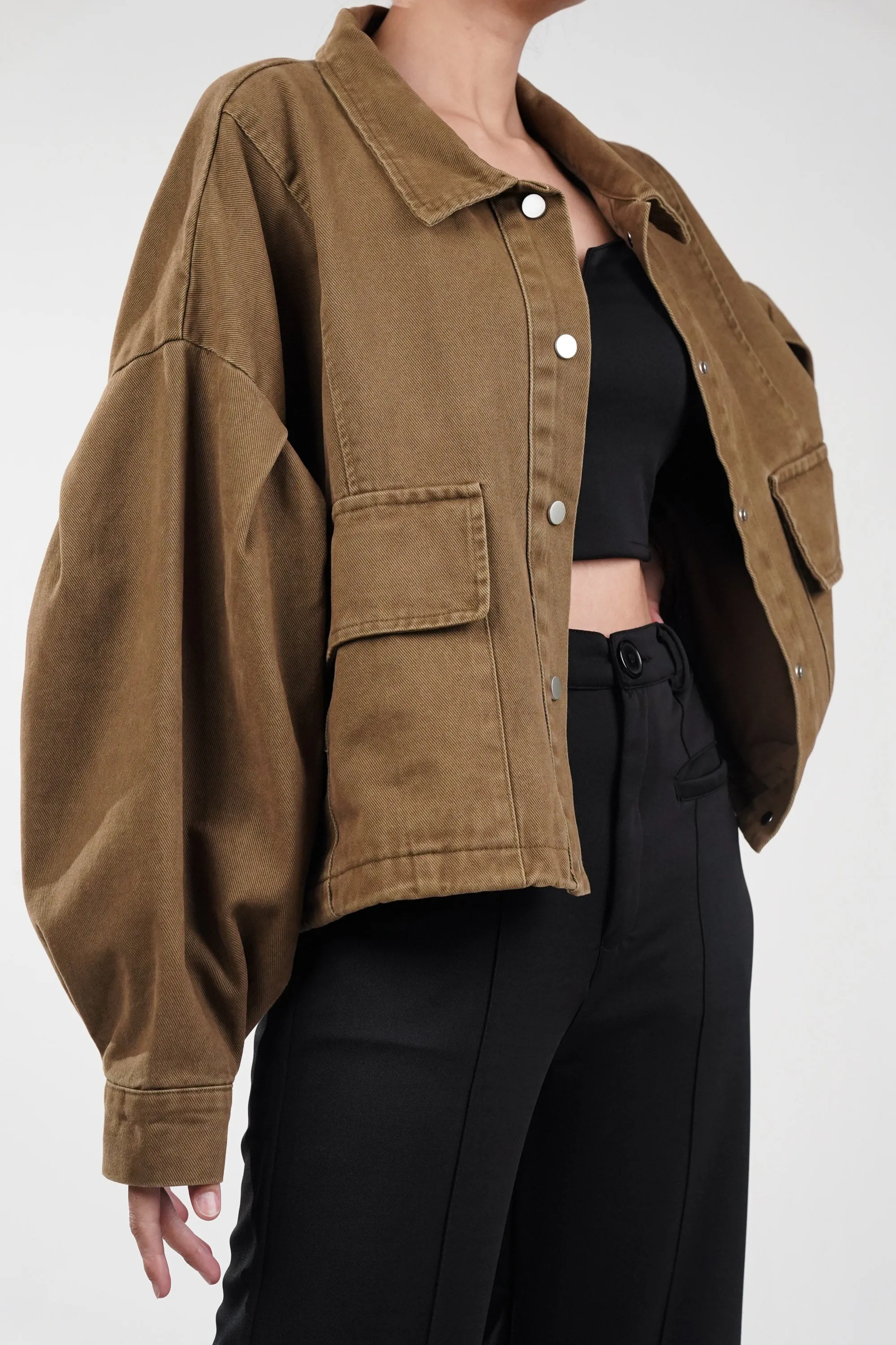 Downtown Oversized Crop Jacket