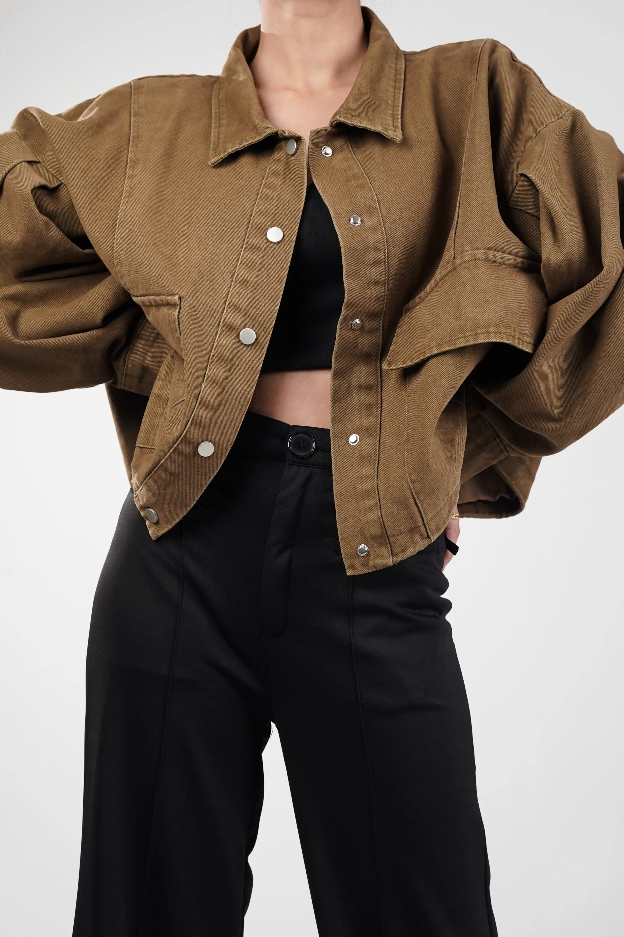 Downtown Oversized Crop Jacket