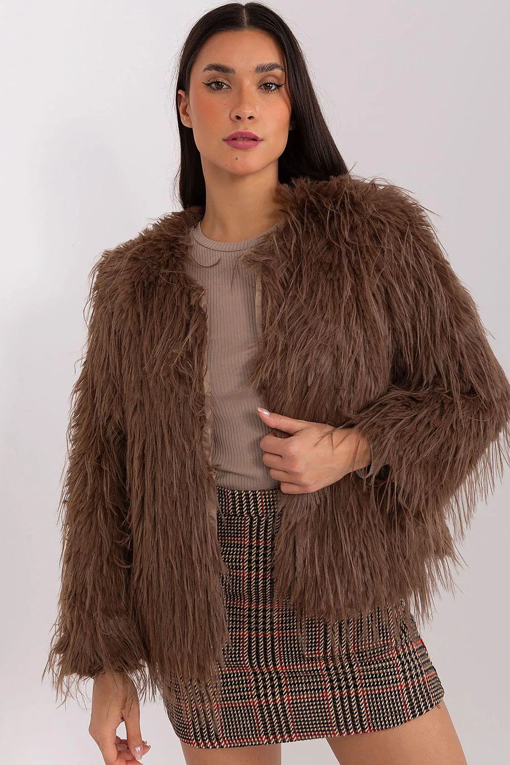 Elegant Fur-Trimmed Outerwear Jacket for All Seasons