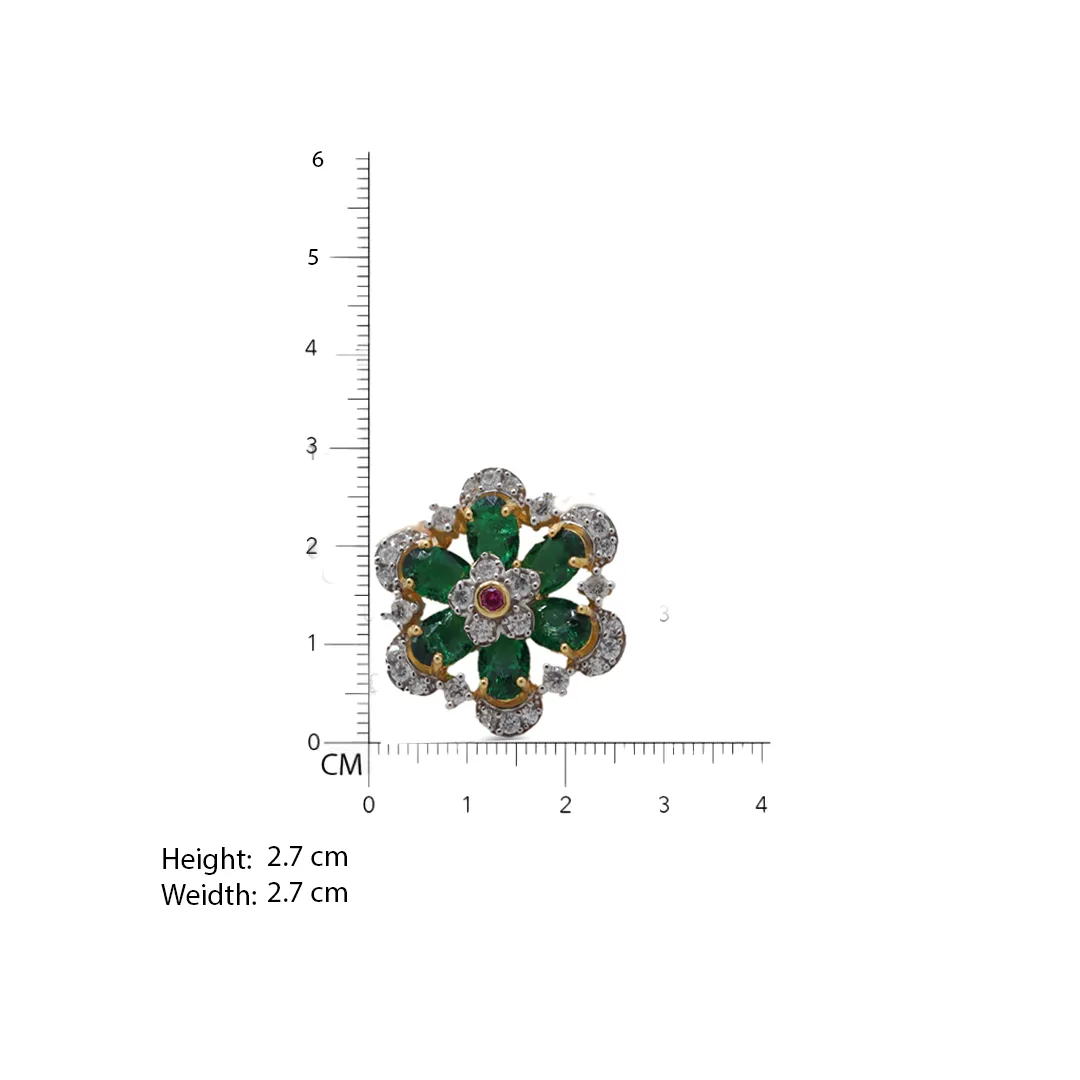 Enchanted Emerald Flower-Shape Emerald Earrings