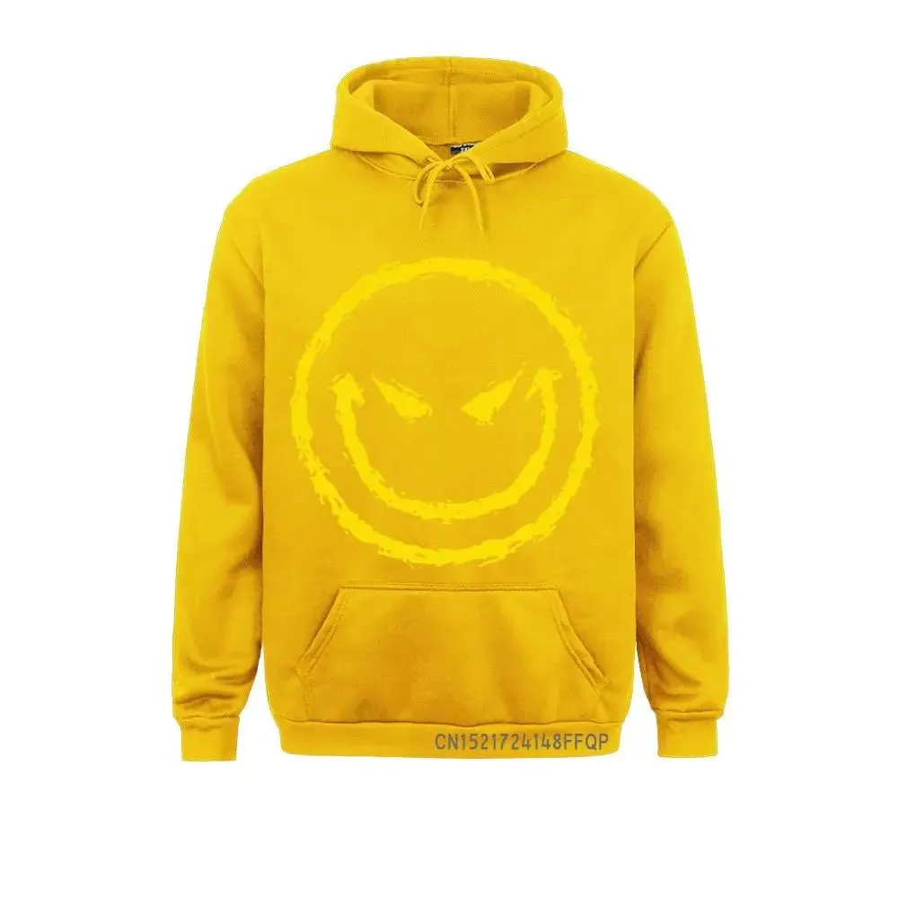 Evil Smile Face Sweatshirt Print Pullover Men Adult Humor Mens Graphic Hoodie Fashion Design Guys Clothes Cool