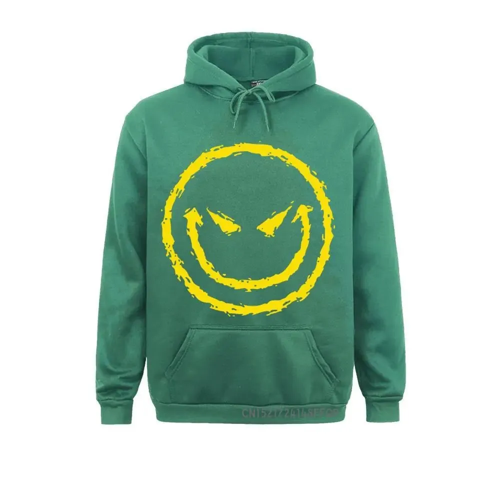 Evil Smile Face Sweatshirt Print Pullover Men Adult Humor Mens Graphic Hoodie Fashion Design Guys Clothes Cool