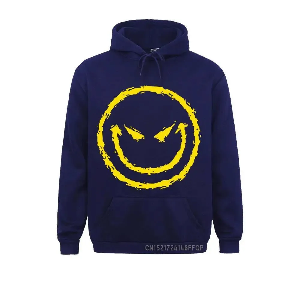 Evil Smile Face Sweatshirt Print Pullover Men Adult Humor Mens Graphic Hoodie Fashion Design Guys Clothes Cool