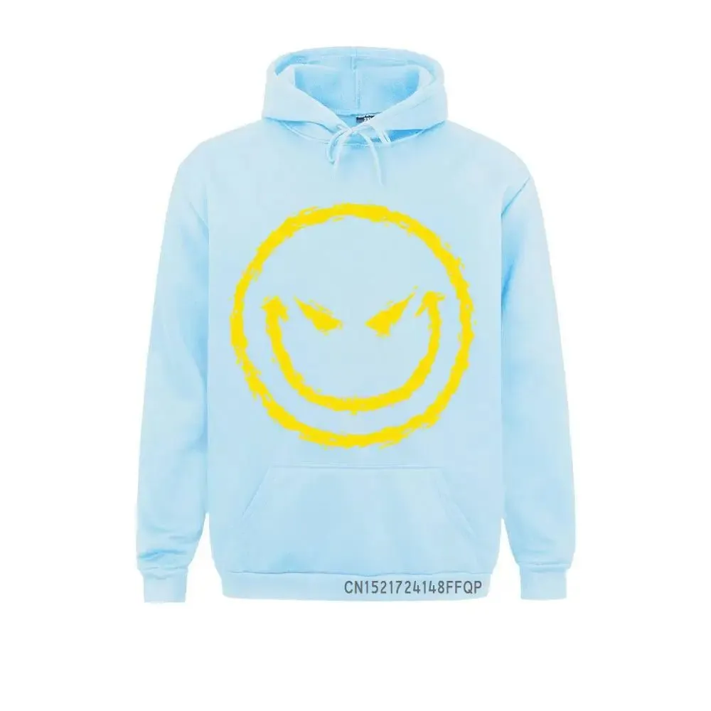 Evil Smile Face Sweatshirt Print Pullover Men Adult Humor Mens Graphic Hoodie Fashion Design Guys Clothes Cool