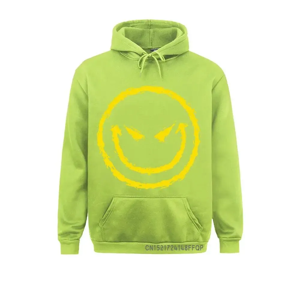 Evil Smile Face Sweatshirt Print Pullover Men Adult Humor Mens Graphic Hoodie Fashion Design Guys Clothes Cool