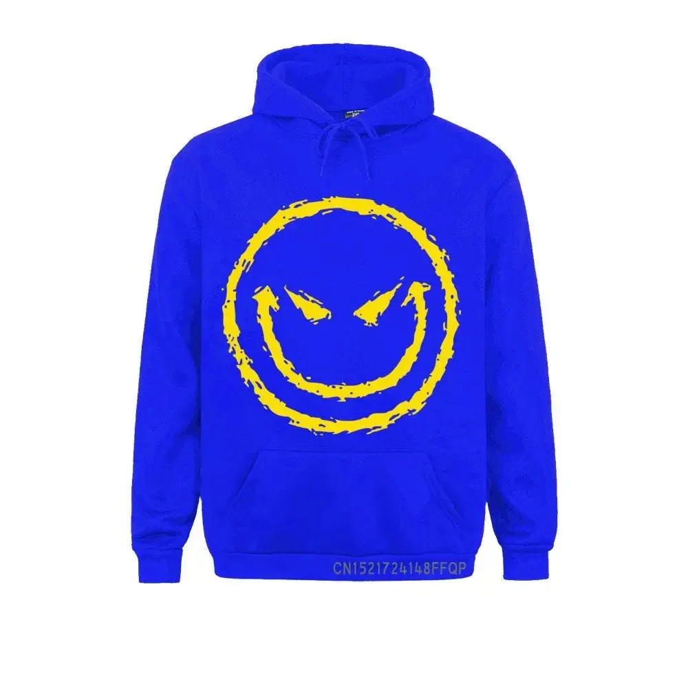 Evil Smile Face Sweatshirt Print Pullover Men Adult Humor Mens Graphic Hoodie Fashion Design Guys Clothes Cool