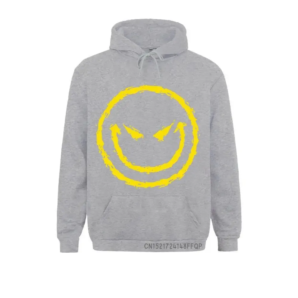 Evil Smile Face Sweatshirt Print Pullover Men Adult Humor Mens Graphic Hoodie Fashion Design Guys Clothes Cool