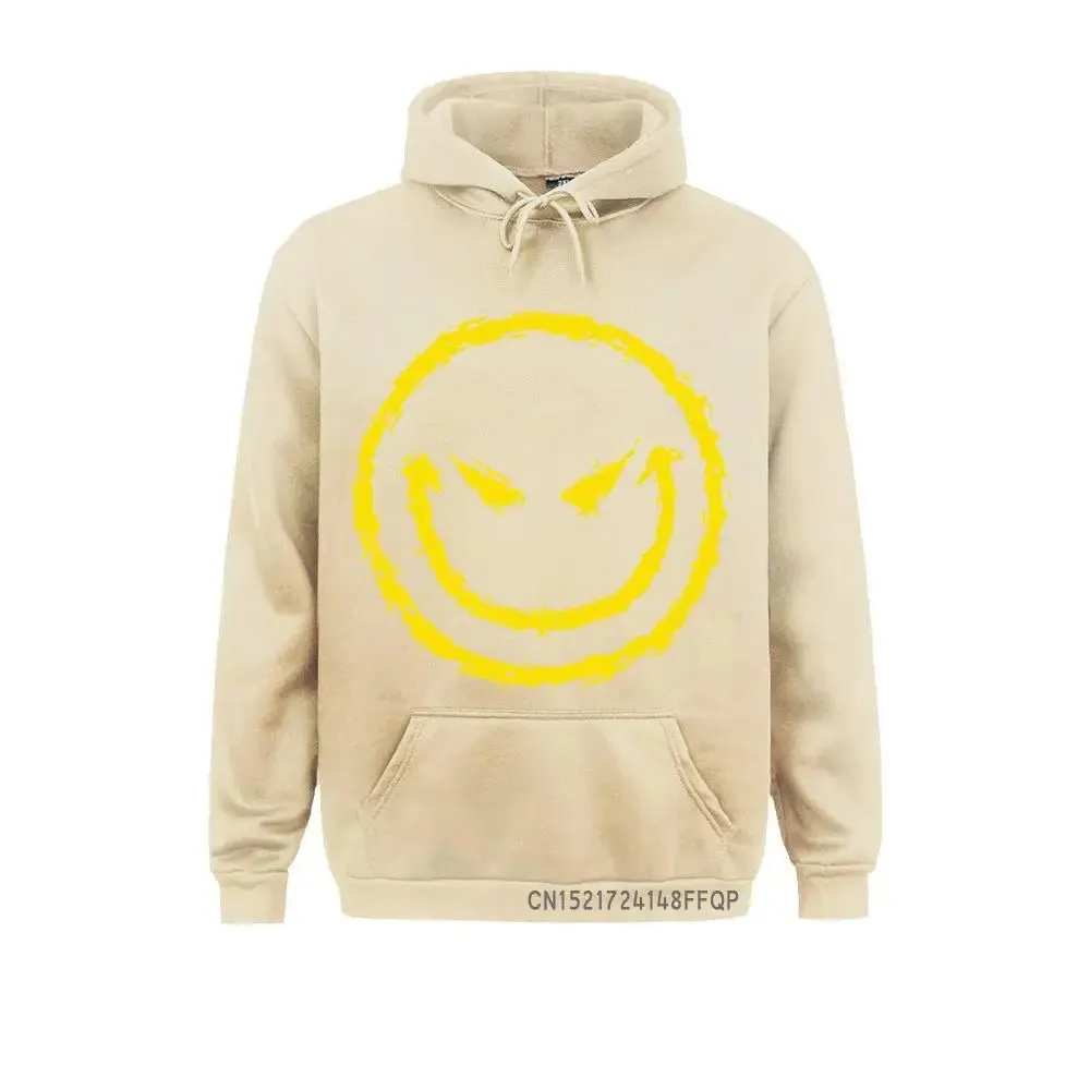 Evil Smile Face Sweatshirt Print Pullover Men Adult Humor Mens Graphic Hoodie Fashion Design Guys Clothes Cool