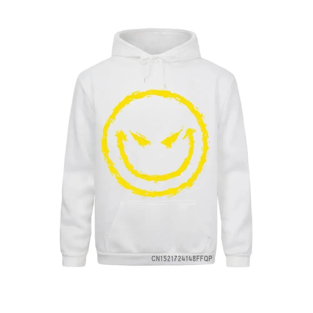 Evil Smile Face Sweatshirt Print Pullover Men Adult Humor Mens Graphic Hoodie Fashion Design Guys Clothes Cool