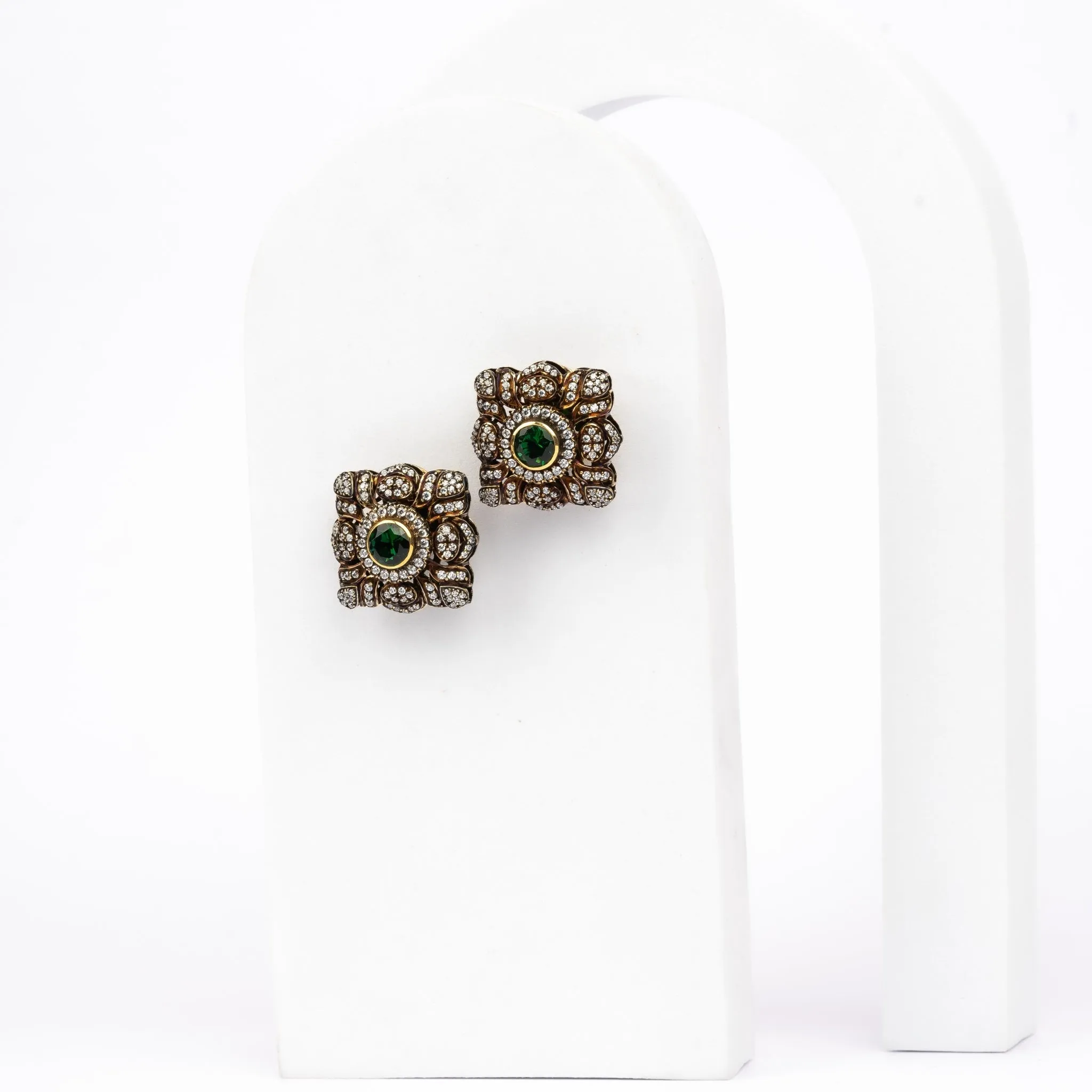 Floral Square Elegance Earrings