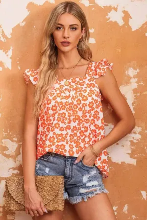 Get summer-ready with our Floral Ruffle Tank Top!