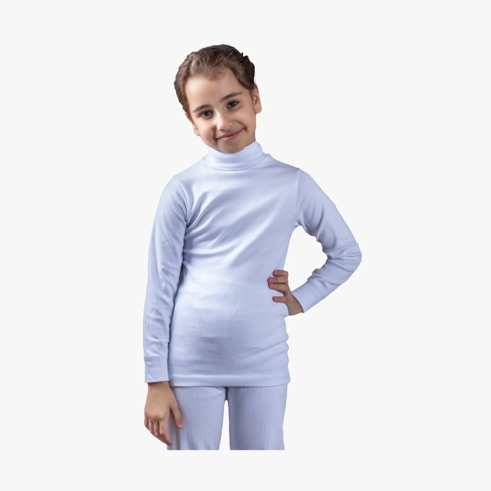 girl's thermal Hi-Neck T-Shirt