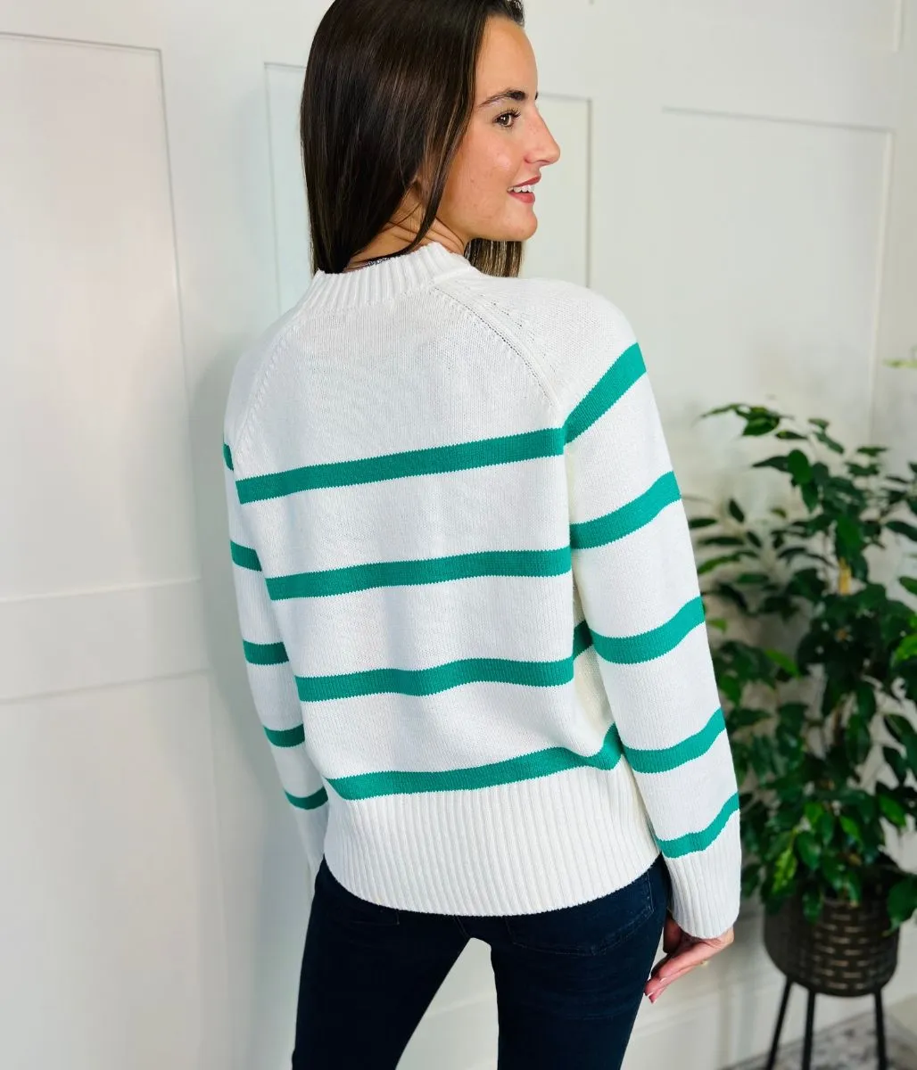 Green Classic Striped Jumper