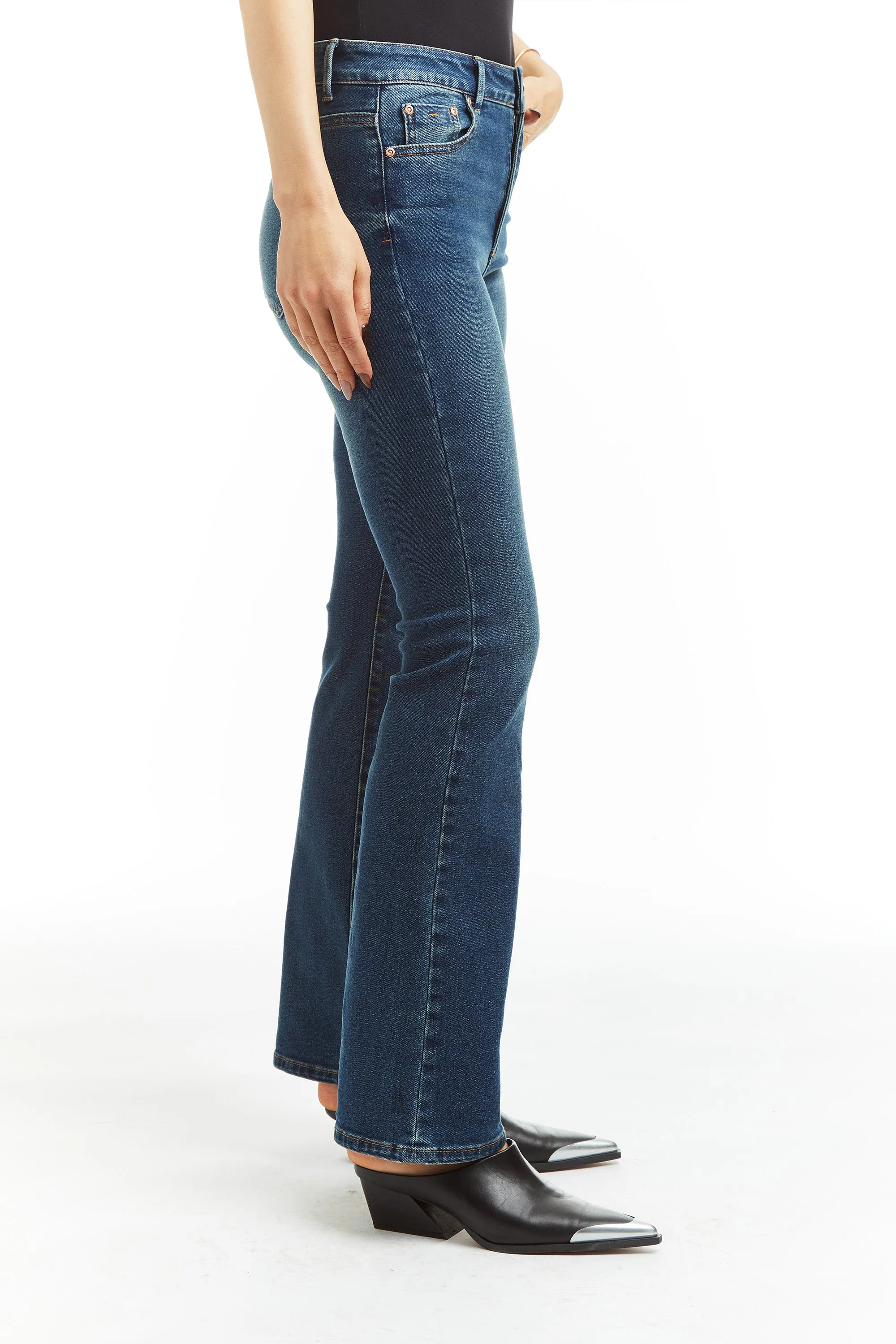 High Rise Loose Flare In Indigo